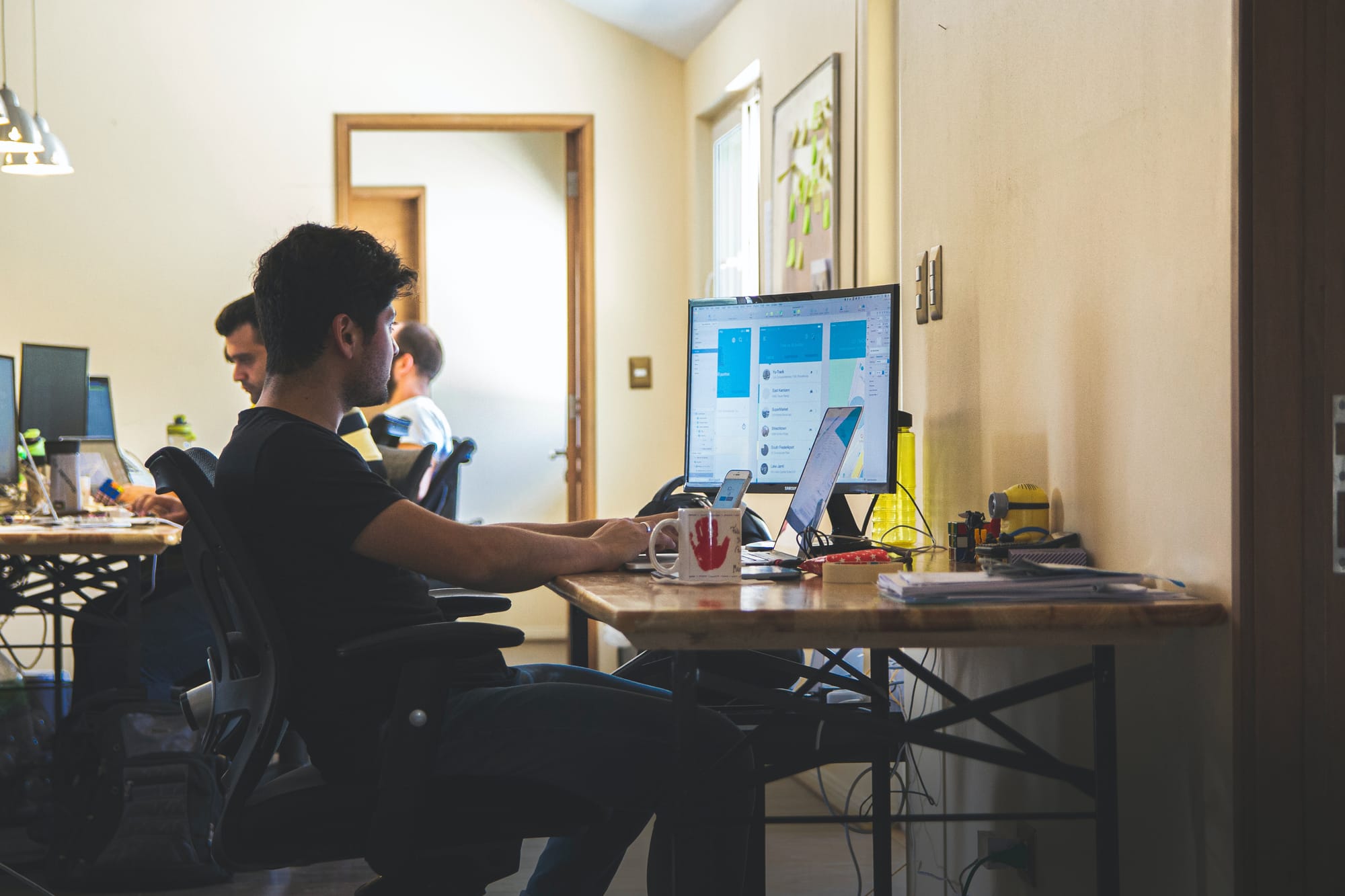 man working on optimizing marketing automation workflows