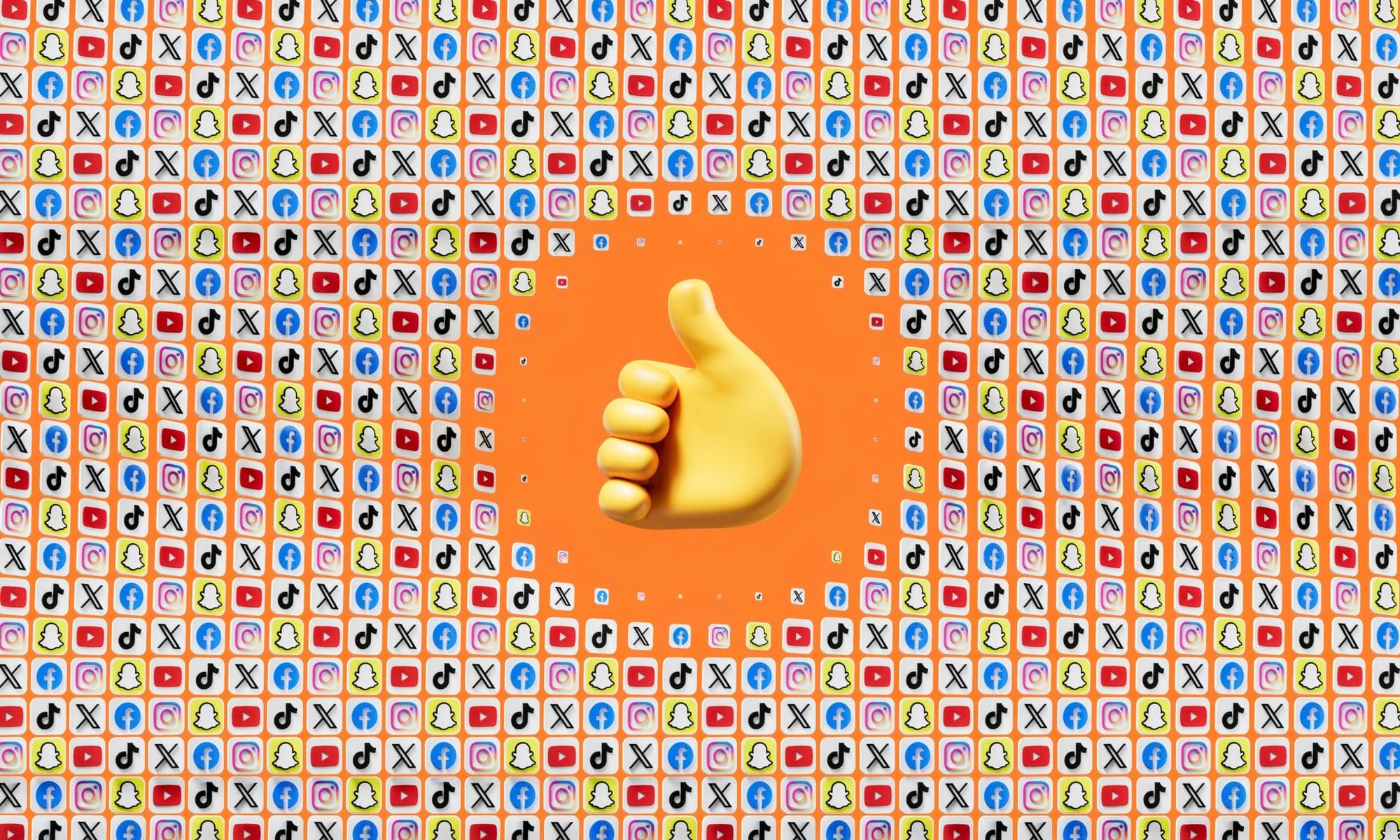 a thumbs up from different social media apps - Content Creation Process