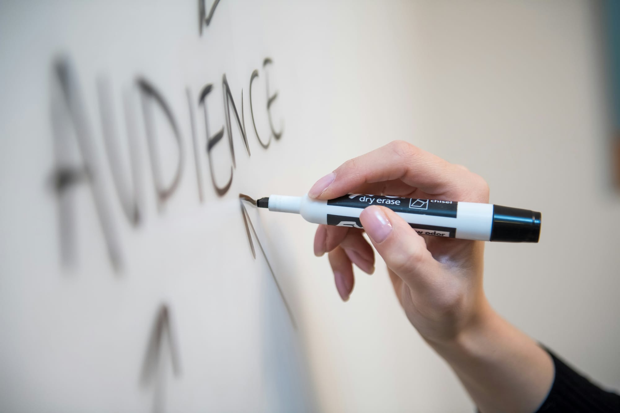 person writing on a whiteboard with black marker about Woodpecker Alternatives