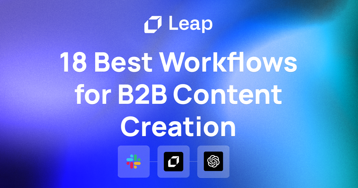 Guide on 18 Best Workflows for B2B Content Creation
