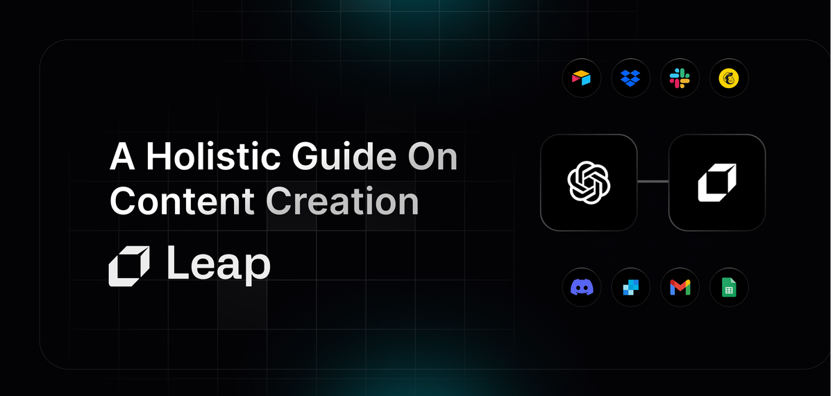 Leap's Complete Holistic Guide On How To Become World Class at Content Creation & Leap's Free AI Content Creation Tool