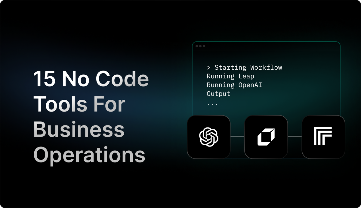 Guide on 15 No Code Tools To Optimize Your Business Operations