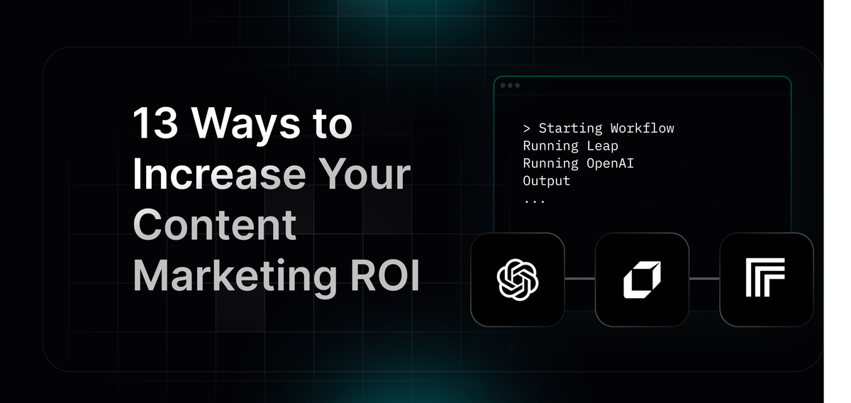 Guide on 13 Proven Ways to Increase Your Content Marketing ROI