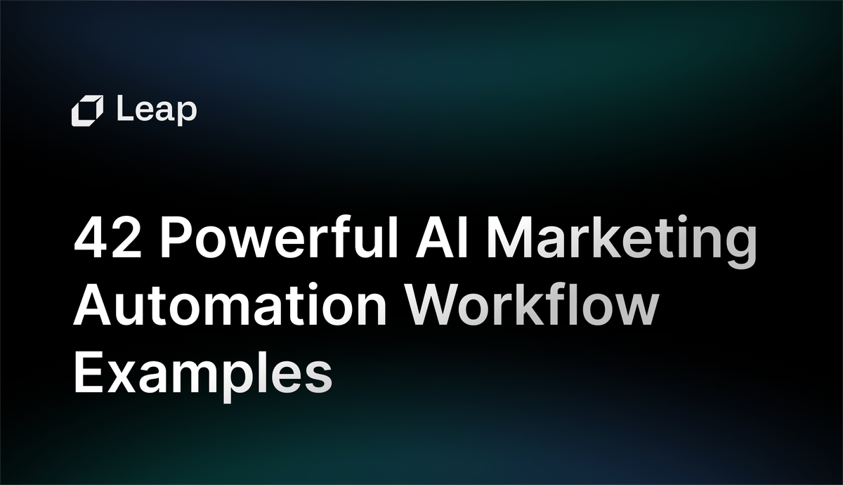 Guide on 42 Most Powerful AI Marketing Automation Workflow Examples