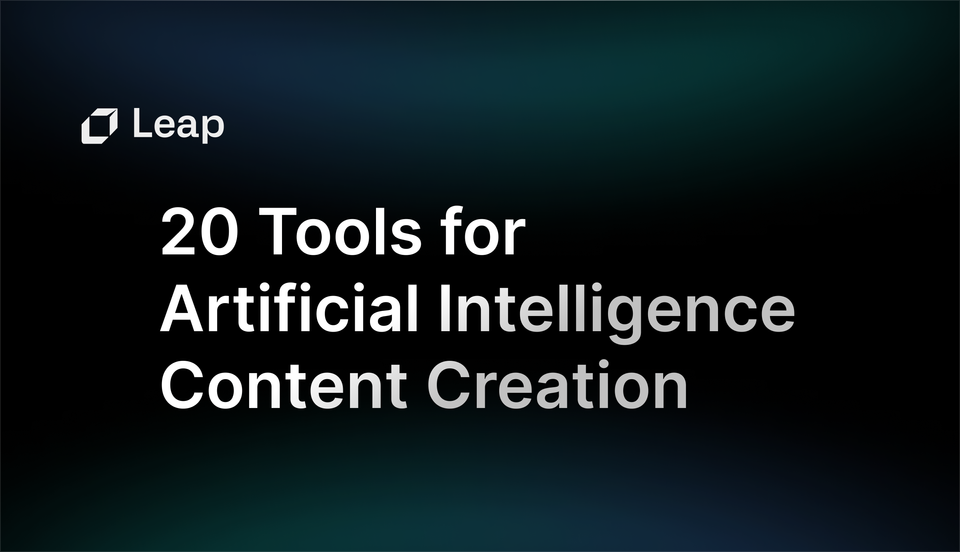 20 Best Tools for Artificial Intelligence Content Creation & Free AI Workflows Tool